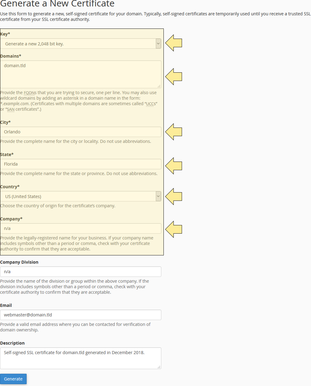 cPanel Step 4