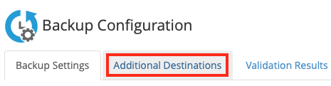 Select the additional destinations
tab