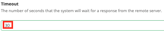 Specify the timeout value for the SFTP
connection