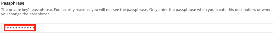 Optionally specify the private key
password