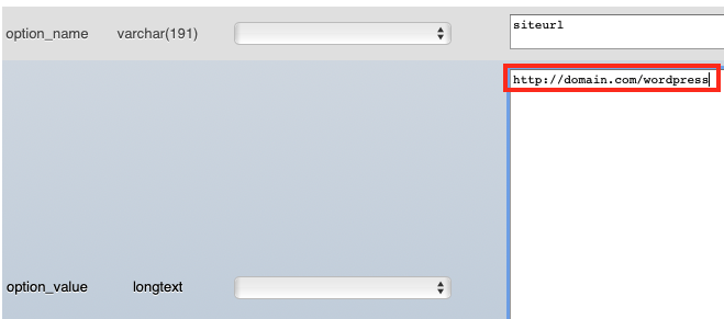 Change the URL in the Option_value in
phpMyAdmin