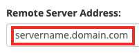 Enter the source server&#39;s IP address or
hostname