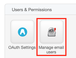 Click on Manage Email
Users