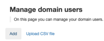 Click Add to Add a Domain
User