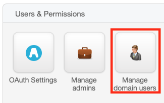 Click on Manage Domain
Users