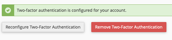 Click the Red Remove Two-Factor Authentication
Button