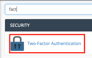 Click the Two-Factor Authentication
Button