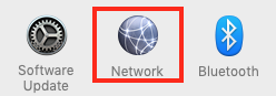 Click on Network in System
Preferences