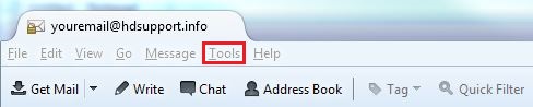 Click on the Tools
Menu