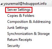 Select the Server Settings
tab