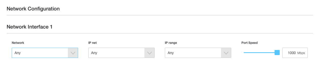 Select the Network Configuration
Options