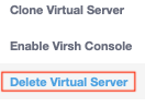 Click Delete Virtual
Server