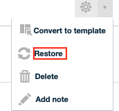 Click Restore Next to the Backup you Want to
Use