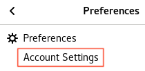 Select Account
Settings