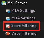 Click on Spam Filtering in the Mail Server Section of
NodeWorx