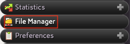 Select FileManager in
SiteWorx