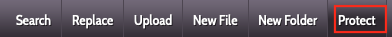 Click the Protect Item That Appears Above the File Manager
Directory and File
List