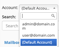 Select the Email Account from the Account Drop-Down
Menu