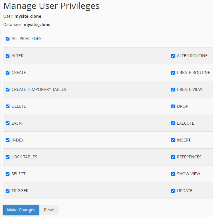 Make Sure the User has the Appropriate Permissions to the
Database