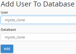 Add the User you Created to the New
Database