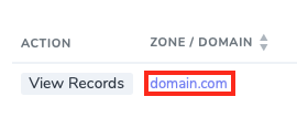 Click on the link of the Domain Where you Want to Edit the DMARC
Record