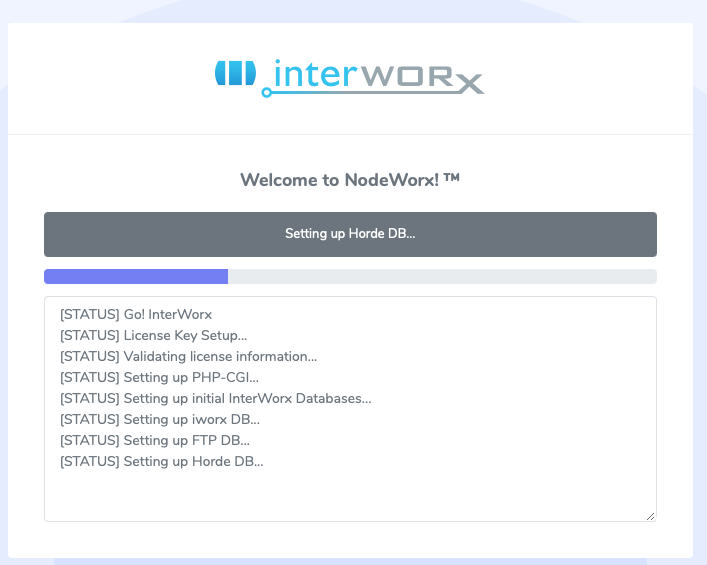 InterWorx Final Installation
Screen