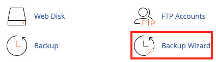 Click on the Backup Wizard
Icon