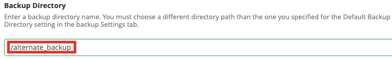Specify backup destination directory name