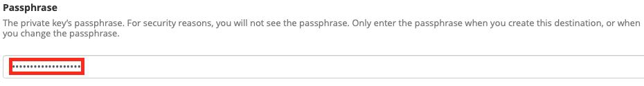 Optionally specify the private key password