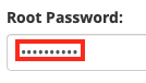 Enter the Root Password for the Source Server