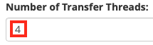 Change the Number of Transfer Threads