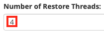 Choose the Number of Restore Threads
