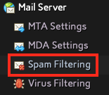 Click on Spam Filtering in the Mail Server Section of NodeWorx