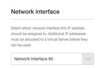 Select the Network to Apply an IP Address to