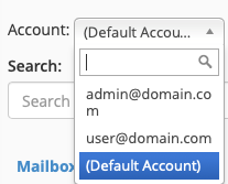 Select the Email Account from the Account Drop-Down Menu